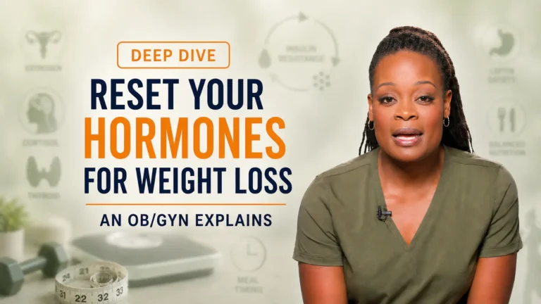 Doctor P explaining how resetting estrogen, progesterone, and insulin pathways can support weight loss in midlife