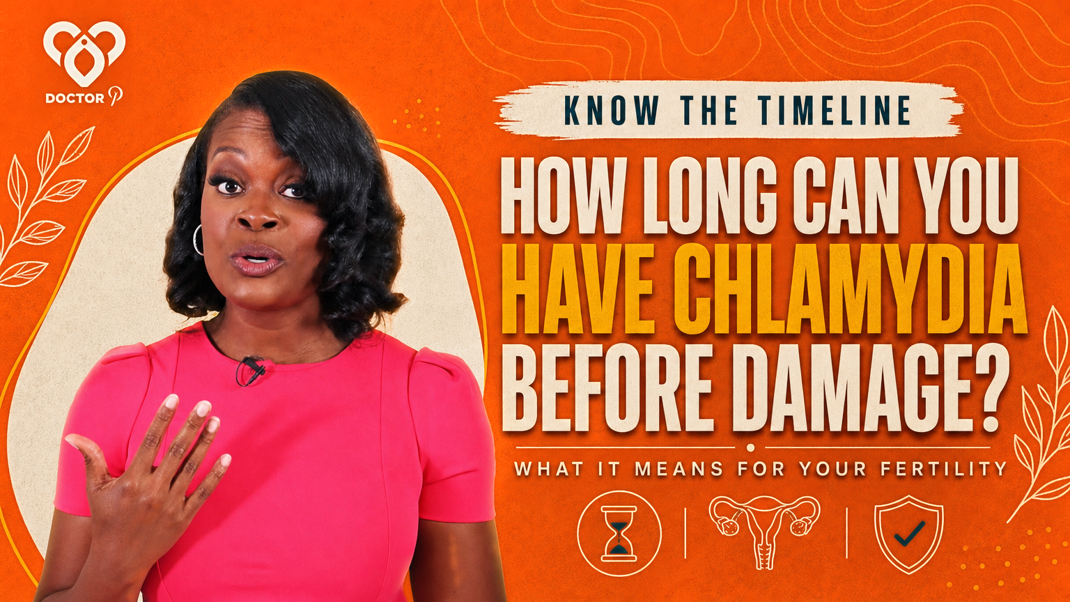 Doctor P gesturing while explaining chlamydia's damage timeline, cover image for the deep dive on how long chlamydia can go untreated before it causes lasting harm.