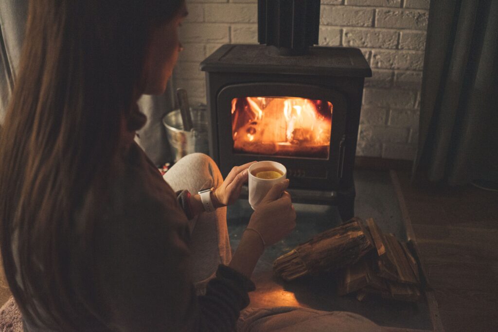 Woman practicing calming self care while trying to reduce stress and conceive
